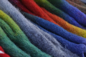 La laine , tricot , multicolores , collection 
