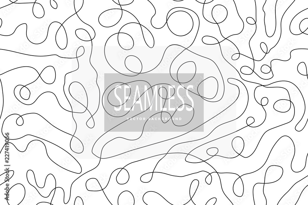 Poster line abstract seamless pattern with hand drawn lines. wavy striped vector illustration. irregular ab