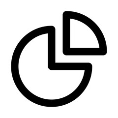 Pie Chart Statisctics Presentation Powerpoint vector icon