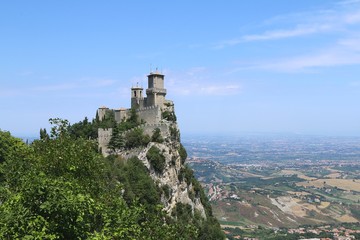 Republic of San Marino. Torre Guaita or Prima Torre on the top of Monte Titano.