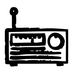 Radio Housekeeping Home Furniture Living Interior vector icon