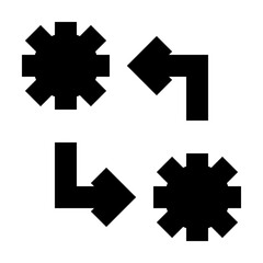 Process Gear Wheel Settings Progress Causality vector icon
