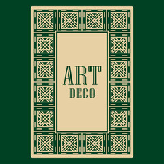Obraz premium Art deco border frame