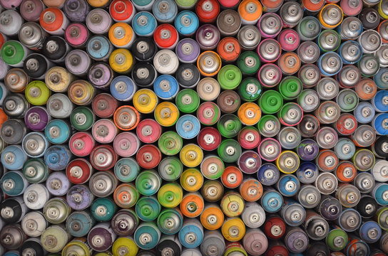Fototapeta Bombes de peinture - nuancier de couleur