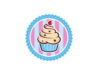 Cupcake logo template