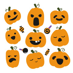 Happy Halloween hand drawn style.