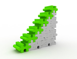 Puzzle success financial chart graph