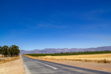 road and blue sky