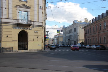 street in the city Saints-Petersburg Russia