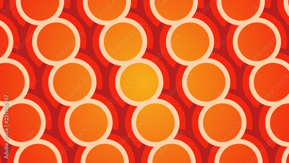 Poster colorful circles pattern design illustration.abstract dots hot tone pattern.modern circles backgroun