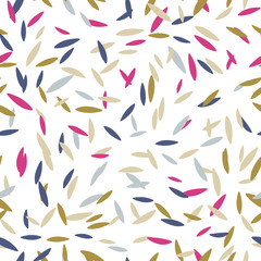 Vector organic seamless abstract background, freehand doodles pattern.