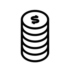 Shopping E Commerce Money Dollar Coins vector icon