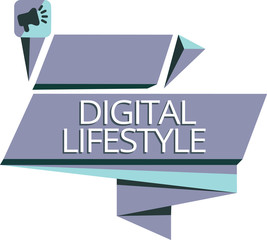 Writing note showing Digital Lifestyle. Business photo showcasing Working over the internet World of Opportunities.