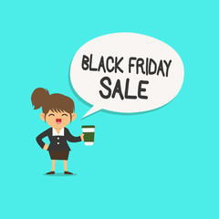 Word writing text Black Friday Sale. Business concept for Shopping Day Start of the Christmas Shopping Season.