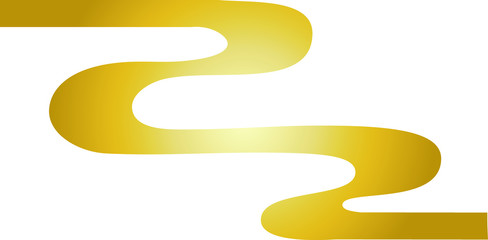 Gold Abstract curve design