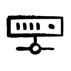 Server Technology Devices Equipment Automation Big Data vector icon