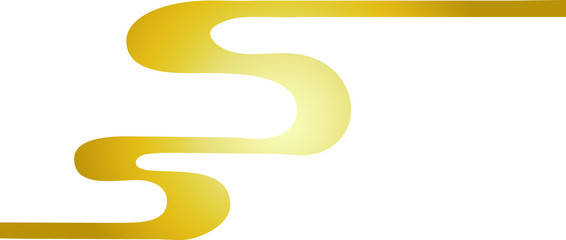 Gold Abstract curve design