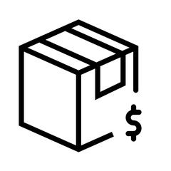 Shopping E Commerce Package Shipping Price vector icon