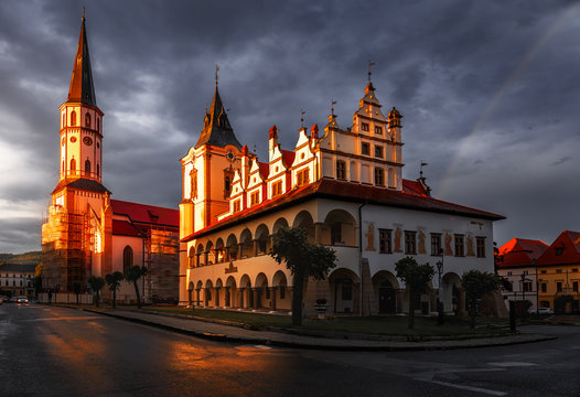 Roman Catholic St. Jaimes church and Town Hall in Levoca - Slovakia
