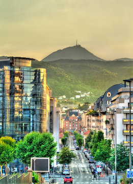 View of Puy de Dome volcano from Clermont-Ferrand, France