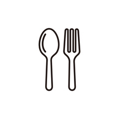 Spoon and fork icon symbol