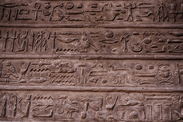 Fototapeta na wymiar hieroglyph texture from Egypt karnak