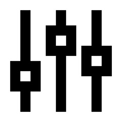 Settings Slider Vertical Interface Gui Web vector icon