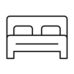 Sleeping Room Bed Real Estate Agency Agent Broker vector icon