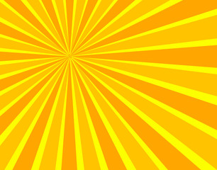 Vector Sun Beams Background, Bright Colors, Cartoon Sunshine, Colorful Backdrop.
