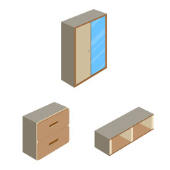 Vector design of bedroom and room logo. Set of bedroom and furniture vector icon for stock.