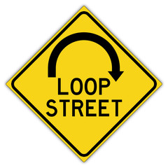 Road sign in united states: Loop Street