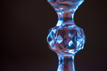 Close Up of Detail of a Crystal Glass. Abstract Background.