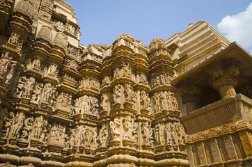 DEVI JAGDAMBA TEMPLE, South Wall - Sculptures, Western Group, Khajuraho, Madhya Pradesh, UNESCO...