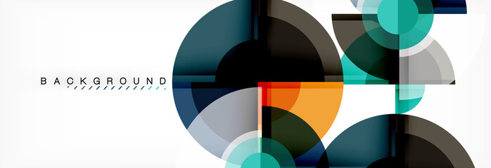 Fototapeta premium Vector fantastic circle modern geometric background template