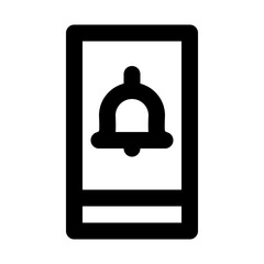 Smartphone 2 Alarm Bell Signal Alert vector icon