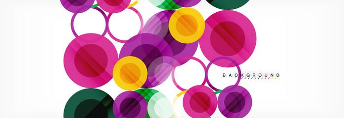 Overlapping circles design background