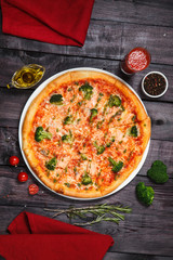 italian pizza with cheese
