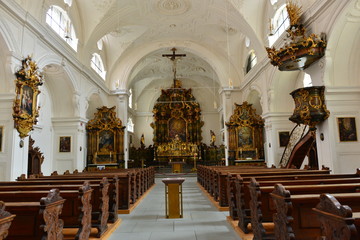 Fototapeta na wymiar Innenansicht Christuskirche (Konstanz) 