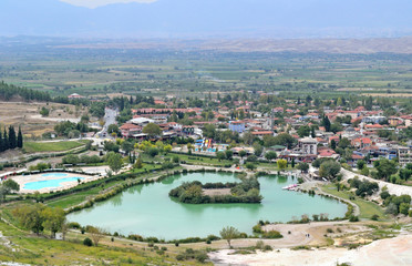 Fototapeta na wymiar Province of Deneliz in Turkey, top view