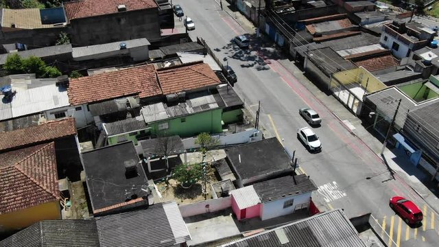 Flying over sao paulo neighbourhood in interlagos district3