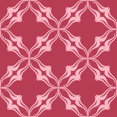 Red floral seamless pattern