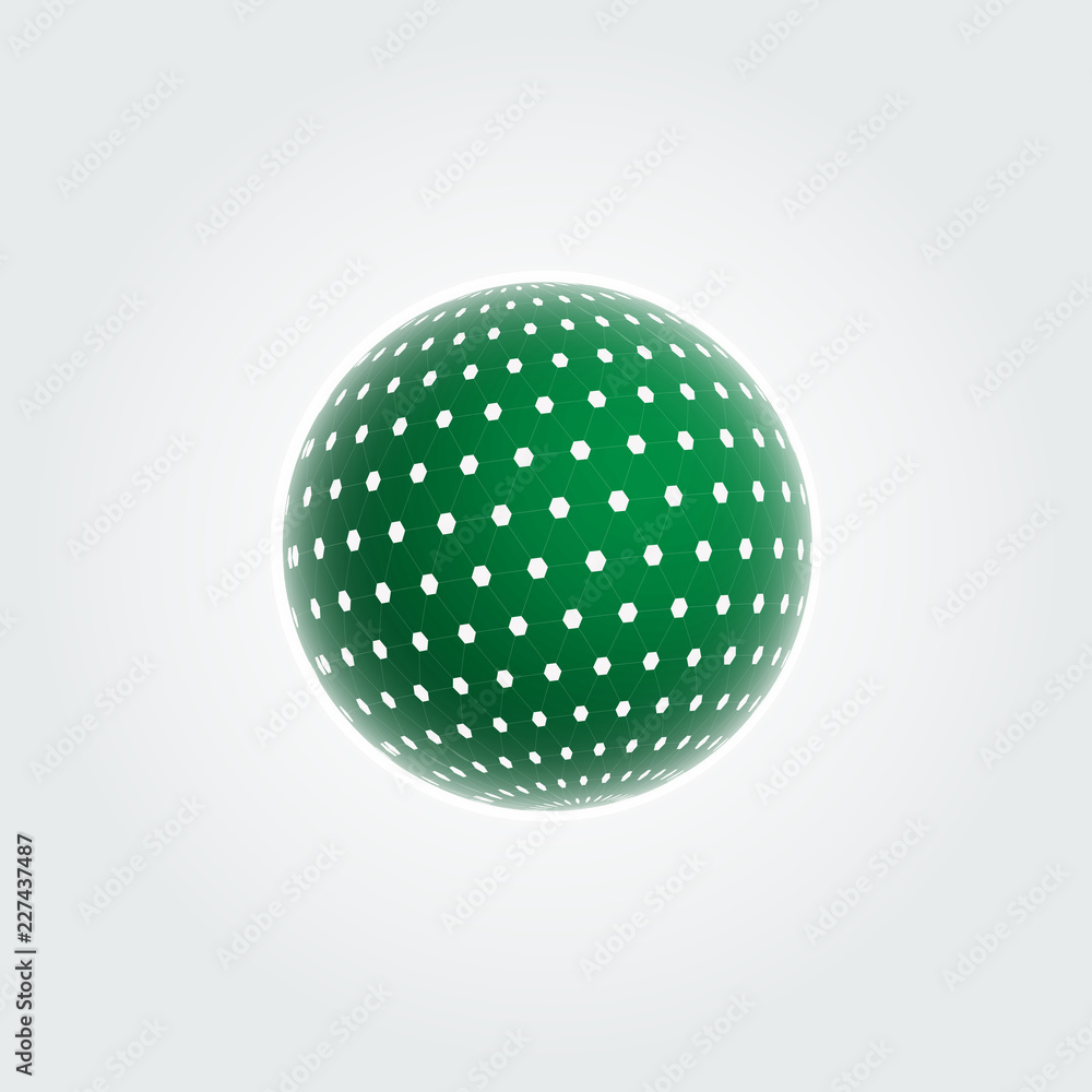 Poster vector circle 3d connect design