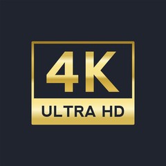 4K Ultra HD vector gold sign