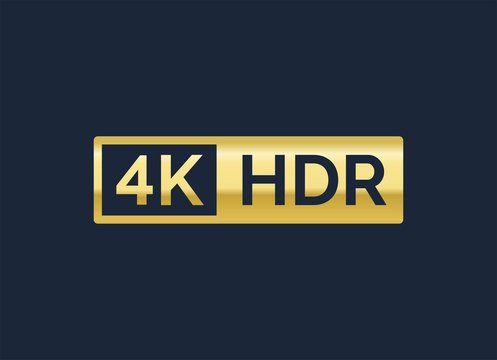 4K Ultra HD vector gold sign