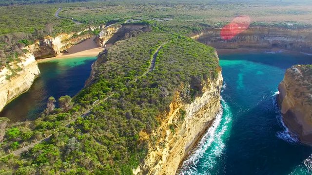 Aerial view of Port Campbell National Park, Australia