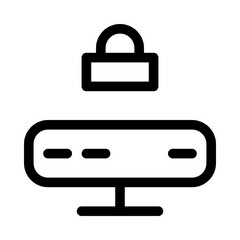 Obraz premium Server Lock Security Protect Protection Secure vector icon