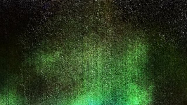 This video clip features a dark green background texture loop.