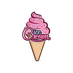 Ice cream logo template