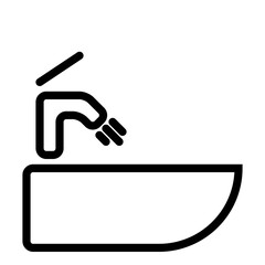 Sink Hairdresser Barber Coiffeur Haircutter vector icon