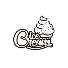 Ice cream logo template
